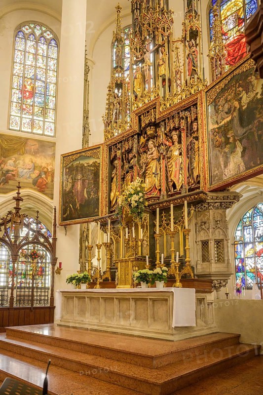 Hochaltar Stadtpfarrkirche St.Jakob, Straubing, Bayern, Deutschland