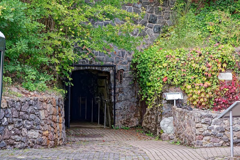 Historisches Kupferbergwerk Fischbach am Hosenberg. Fischbach, Rheinland-Pfalz, Deutschland