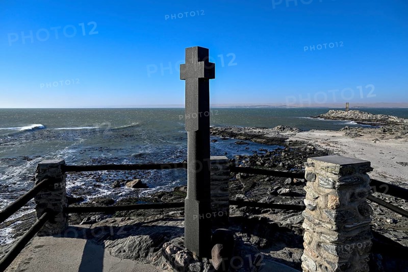 Nachbildung des Dias-Kreuzes, Dias Point oder Diaz Point, Lüderitz-Halbinsel, Region Karas, Namibia