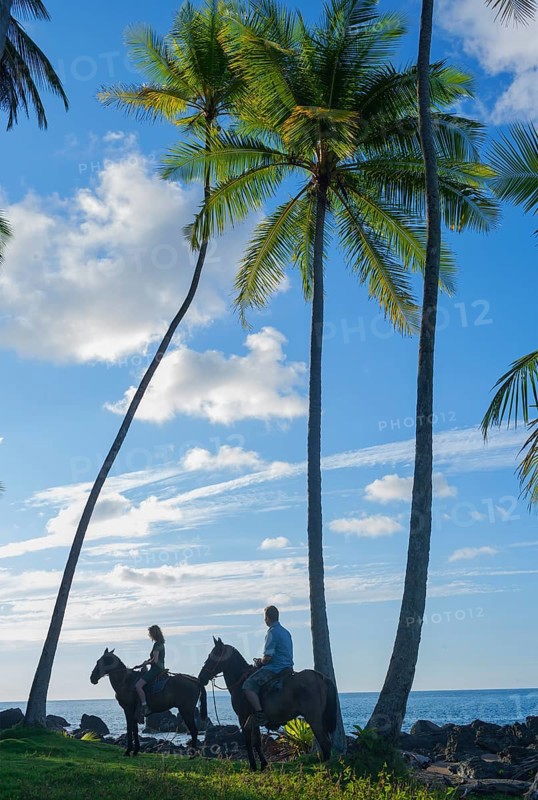 Horseback riding on beach, Drake Bay, Corcovado National Park, Osa Peninsula, Costa Rica