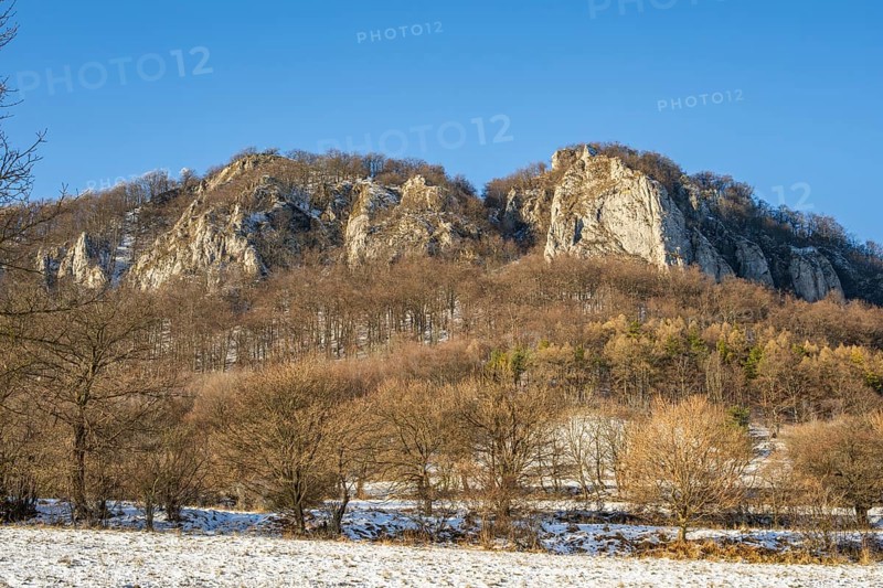 View on the mountains on a sunny day in winter, Vápec, Horná Poruba, Slovakia