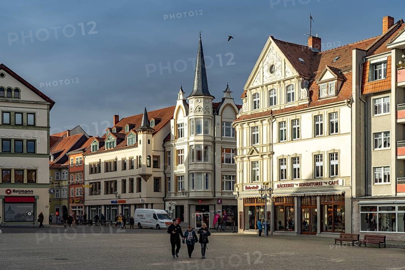 At the Neumarkt in the old town centre of Gotha, Thuringia, Germany