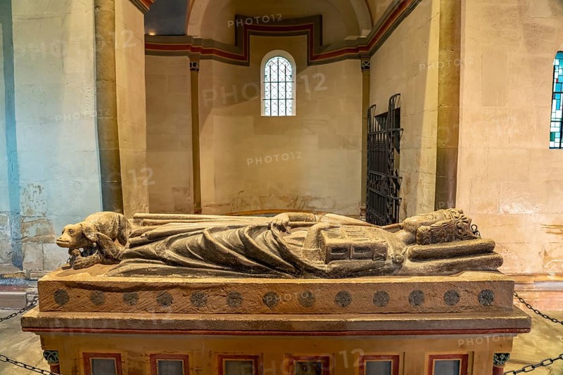 Sarcophagus of Emperor Henry III in the Ulrich Chapel in the Goslar Imperial Palace in Goslar, Lower Saxony, Germany