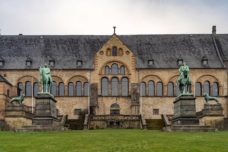 The Imperial House of the Romanesque Imperial Palace, UNESCO World Heritage Site in Goslar, Lower Saxony, Germany