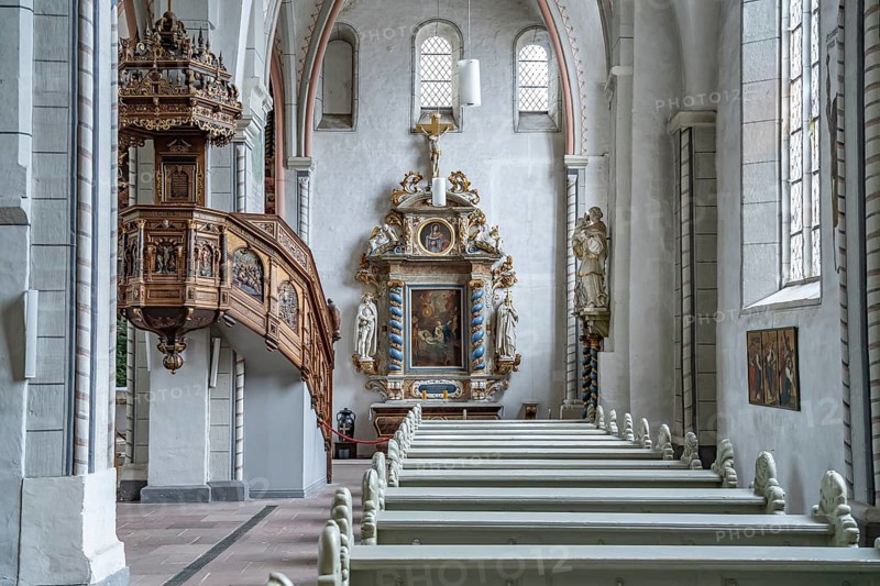 Interior of the Church of St James the Elder or Jakobikirche in Goslar, Lower Saxony, Germany