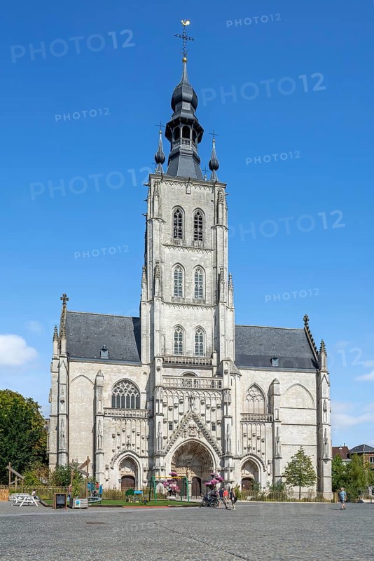 14th century Onze-Lieve-Vrouw-ten-Poelkerk, Brabantine Gothic Church of Our Lady ten Poel in the city Tienen, Tirlemont, Flemish Brabant, Belgium