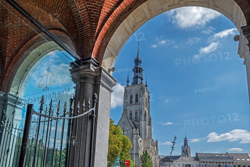 14th century Onze-Lieve-Vrouw-ten-Poelkerk, Brabantine Gothic Church of Our Lady ten Poel in the city Tienen, Tirlemont, Flemish Brabant, Belgium