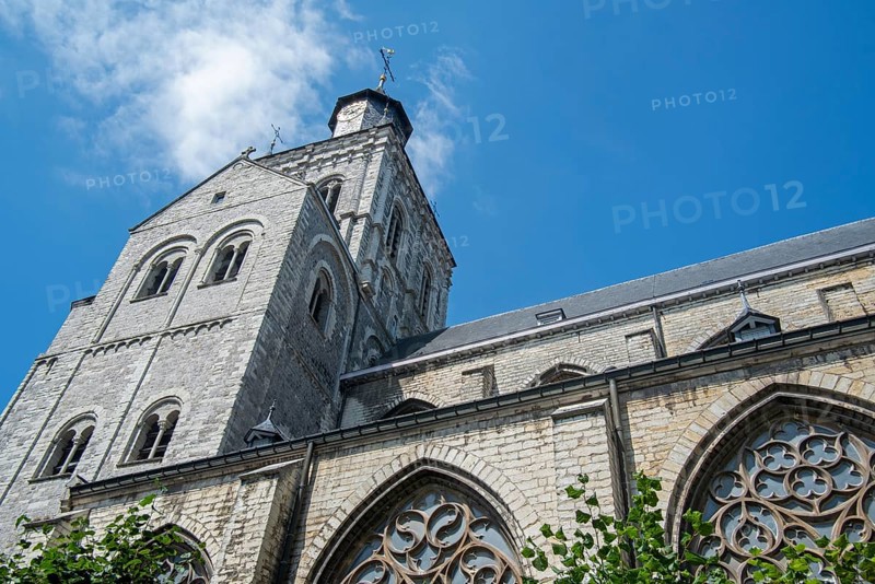 12th century Romanesque Revival Church of Saint-Germain, Sint-Germanuskerk in the city Tienen, Tirlemont, Flemish Brabant, Belgium