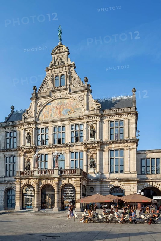 NTGent, Nederlands Toneel Gent, theatre company at the Sint-Baafsplein, St Bavo Square in the historic city centre of Ghent, East Flanders, Belgium