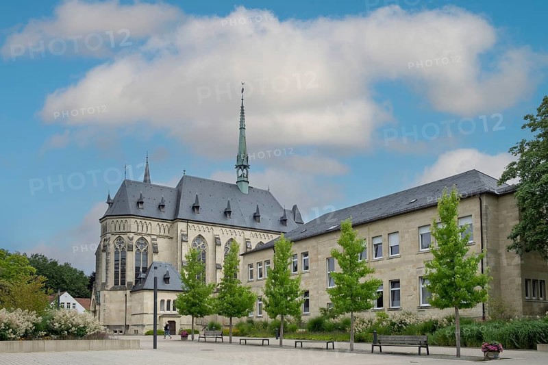 Maria Hilf Chapel, built 1897-1899, Tilbeck Abbey, Havixbeck, Münsterland, North Rhine-Westphalia, Germany