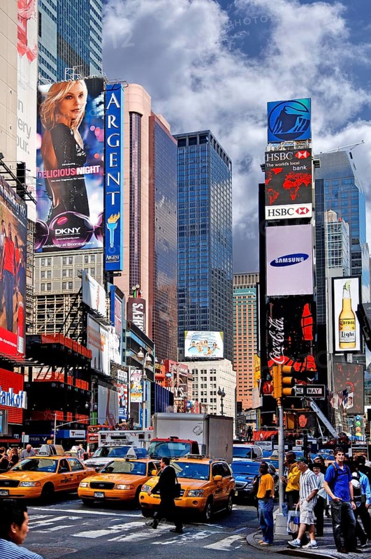 Traffic at Times Square, Manhattan, New York City, USA