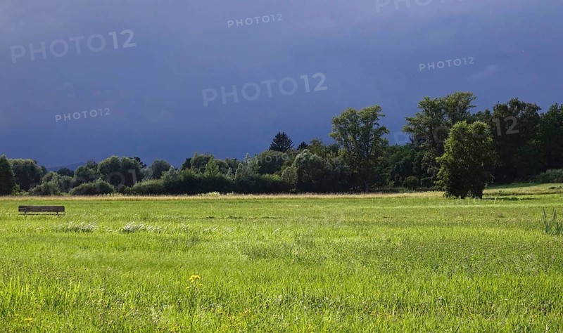 Summer landscape, thunderstorm atmosphere, Germany