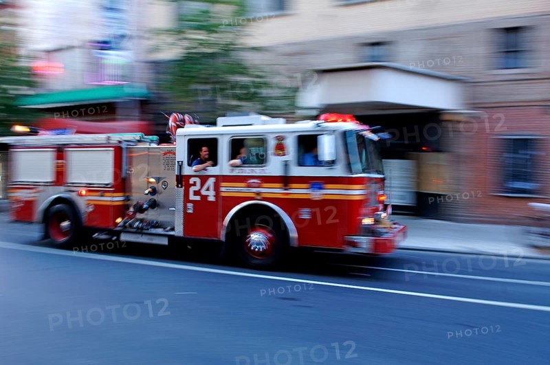 New York Fire Department in action, Movement, New York City, USA