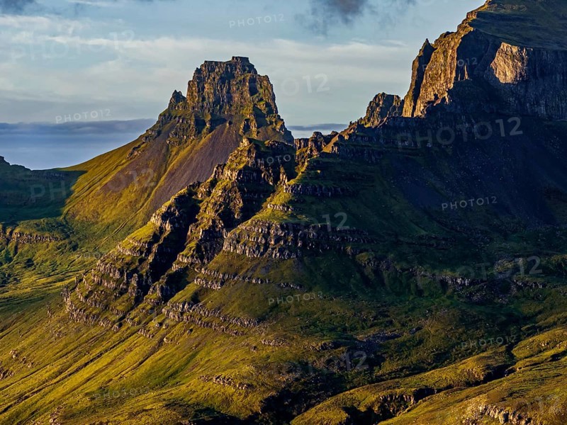 Mountains, Morning light, Coast, Summer, Aerial view, Stodvarfjördur, East Fjords, Iceland
