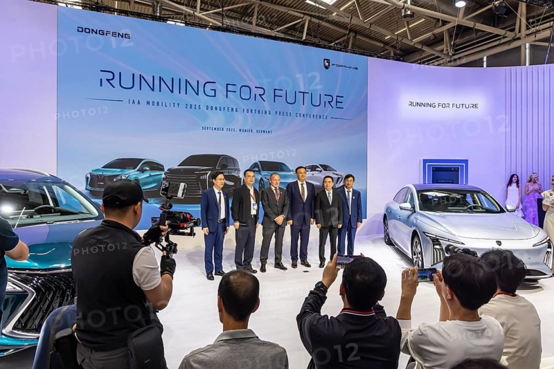Forthing is a Chinese automobile brand of Dongfeng Motor (DFM) . IAA MOBILITY in Munich. The motor show presents itself as a holistic mobility trade fair. Cars are still the centre of attention, however, and Chinese manufacturers are gaining ground. Munich, Bavaria, Germany