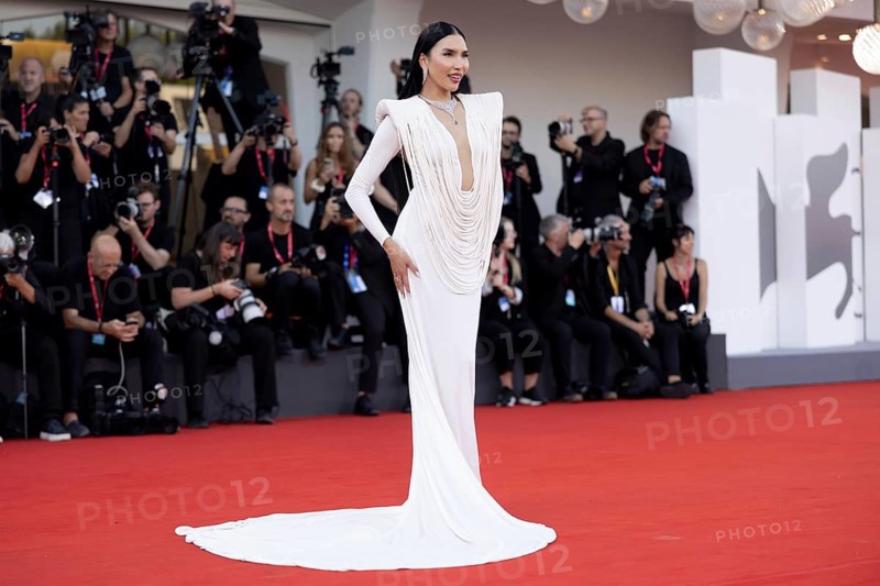Venice, Italy - 1 September 2025: Zarina Yeva during the red carpet of - The Smashing Machine - during the 82nd Venice International Film Festival