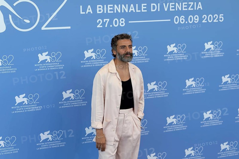 Venice, Italy - 3 September 2025: Oscar Isaac during the Photo Call of - In the Hand of Dante - during the 82nd Venice International Film Festival
