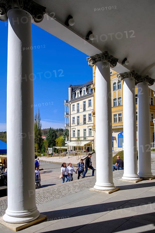 Promenade Hall, Spa Centre, Caroline Fountain, Colonnades, Mariánské Lázne, Mariánské Lázne, Czech Republic, Czech Republic