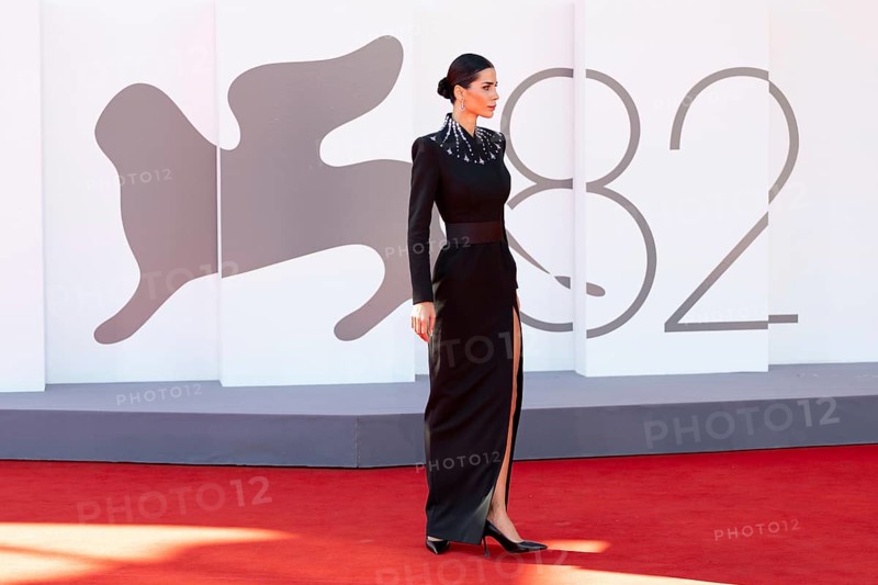 Venice, Italy - 3 September 2025: Farah Abdel Aziz during the red carpet of - The Voice Of Hind Rajab - during the 82nd Venice International Film Festival