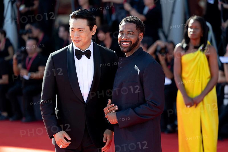 Venice, Italy - 3 September 2025: Teo Yoo, Jharrel Jerome during the Red Carpet of - The Voice Of Hind Rajab - during the 82nd Venice International Film Festival