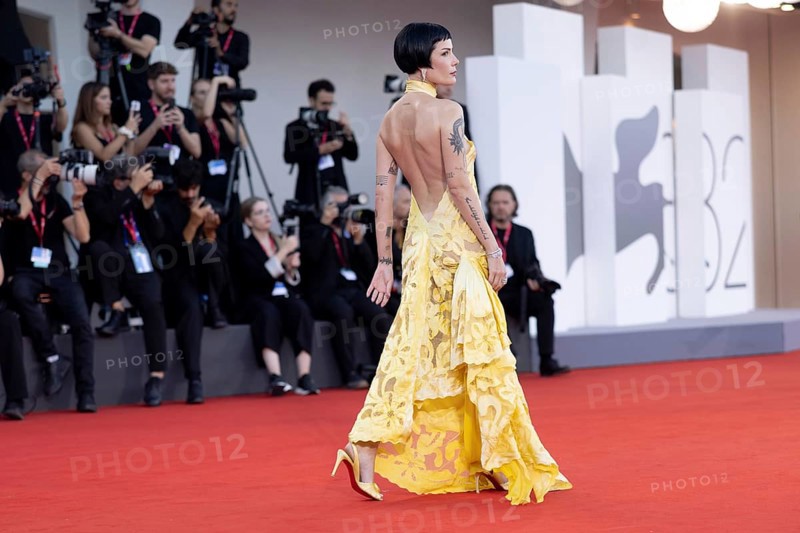 Venice, Italy - 1 September 2025: Halsey during the red carpet of - The Smashing Machine - during the 82nd Venice International Film Festival