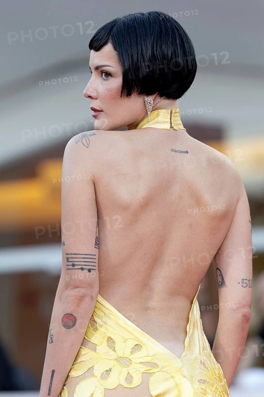Venice, Italy - 1 September 2025: Halsey during the red carpet of - The Smashing Machine - during the 82nd Venice International Film Festival