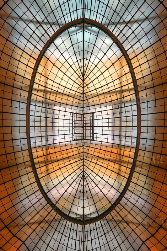 Glass dome at Augustiner Bräu, Munich, Bavaria, Germany