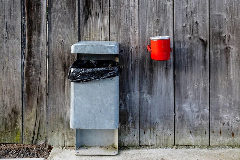 Public litter bin and ashtray, Schangnau, Switzerland
