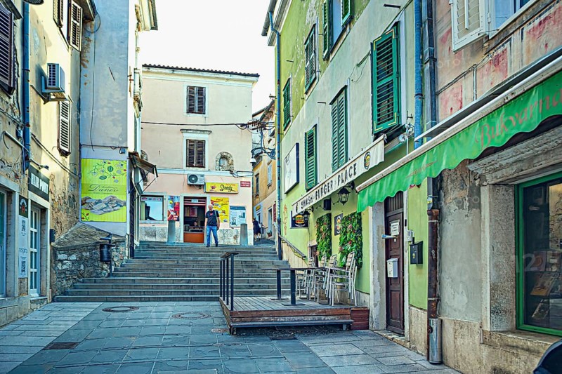 Marusiceva Street in the city of Koper, Slovenia