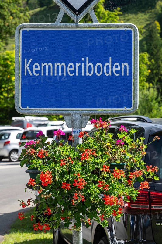 Place name sign Kemmeriboden, Schangnau, Switzerland
