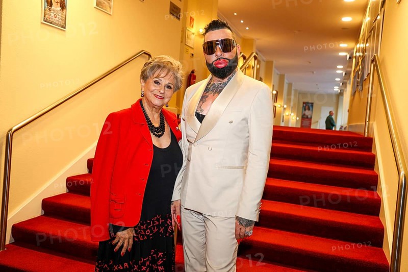 Dagmar Frederic and Harald Glööckler at the premiere of the play 'Der eingebildet Kranke' and Dieter Hallervorden's 90th birthday at the palace gardens Theatre. Berlin, 05.09.2025
