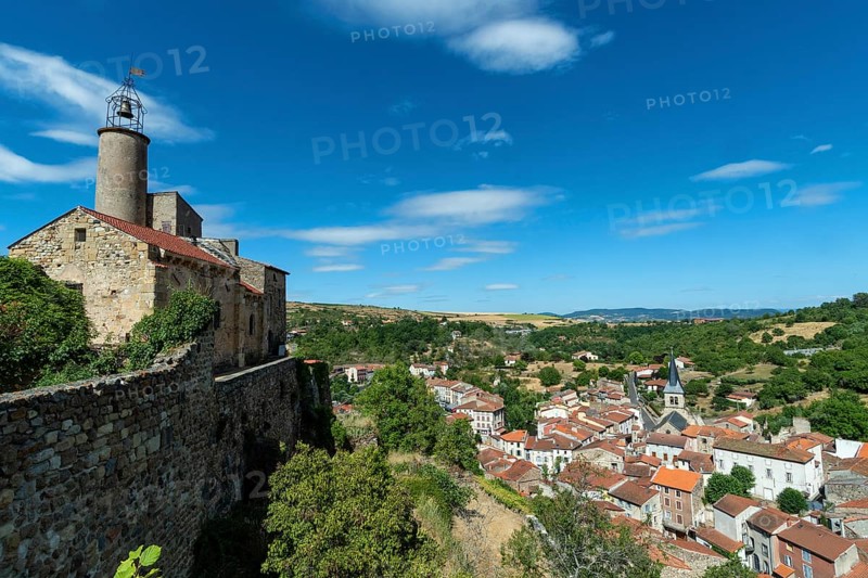 Castle of Marchidial. Champeix village. Puy de Dome. Auvergne Rhone Alpes. France