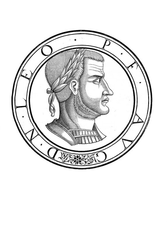 Leo IV, often called the Khazar because of his mother's origins, was Byzantine emperor from the Syrian dynasty from 775 to 780, authentic, digitally restored reproduction from a 19th century original, record date not stated