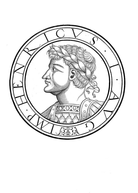 Henry III (born 28 October 1016 or 1017, died 5 October 1056 in Bodfeld, Harz) from the Salian family was king from 1039 until his death in 1056 and emperor in the Roman-German Empire from 1046, authentic, digitally restored reproduction from a 19th century original, record date not stated