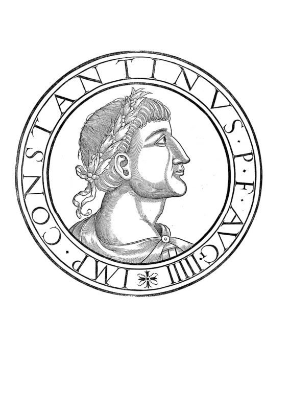 Constantine V, (born 718, died 14 September 775) was Byzantine emperor from 741 until his death, authentic, digitally restored reproduction from a 19th century original, record date not stated
