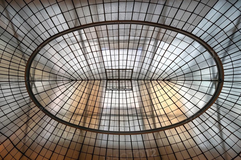 Glass dome at Augustiner Bräu, Munich, Bavaria, Germany