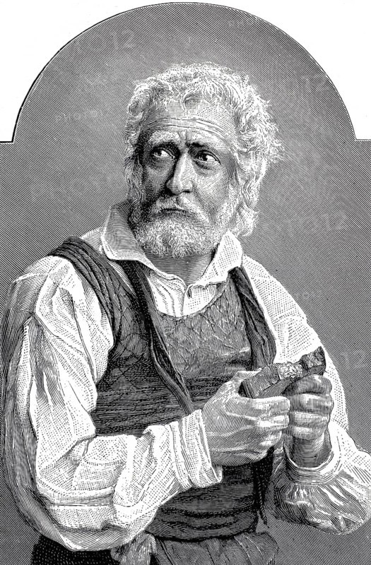 Felix Schweighofer (born 20 November 1842 in Brno, died 28 January 1912 in Blasewitz), stage name also Felix Dammer, Austrian actor and operetta singer, here in a folk play, Historical, authentic, digitally restored reproduction from a 19th century original, Record date not stated