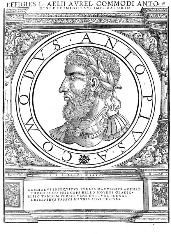 Commodus (born 31 August 161 in Lanuvium, died December 192 in Rome), Lucius Aurelius Commodus was Roman Emperor from 180 to 192, authentic, digitally restored reproduction from a 19th century original, record date not stated