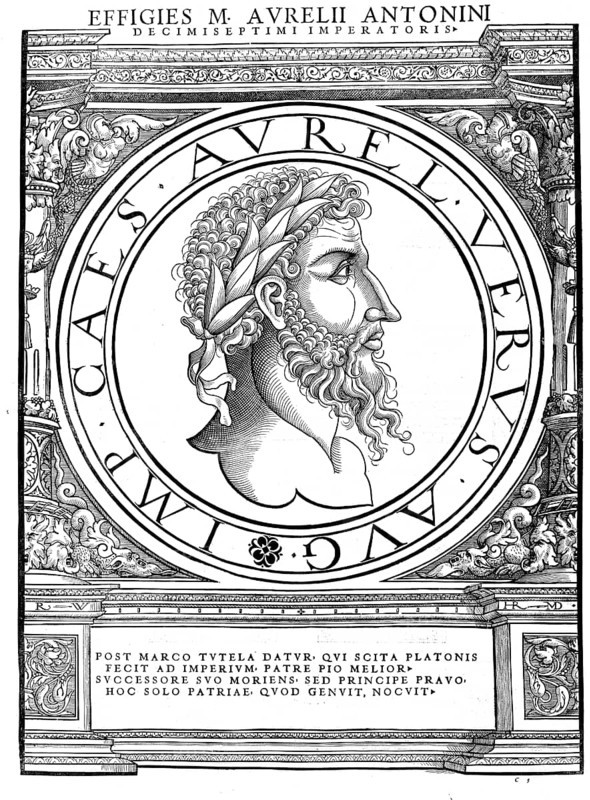 Marcus Aurelius (born 26 April 121 in Rome as Marcus Annius Catilius Severus, died 17 March 180 in Vindobona or Sirmium), also known as Marc Aurel or Marcus Aurelius, was Roman Emperor from 161 to 180 and as a philosopher the last important representative of the younger Stoa, authentic, digitally restored reproduction from a 19th century original, record date not stated