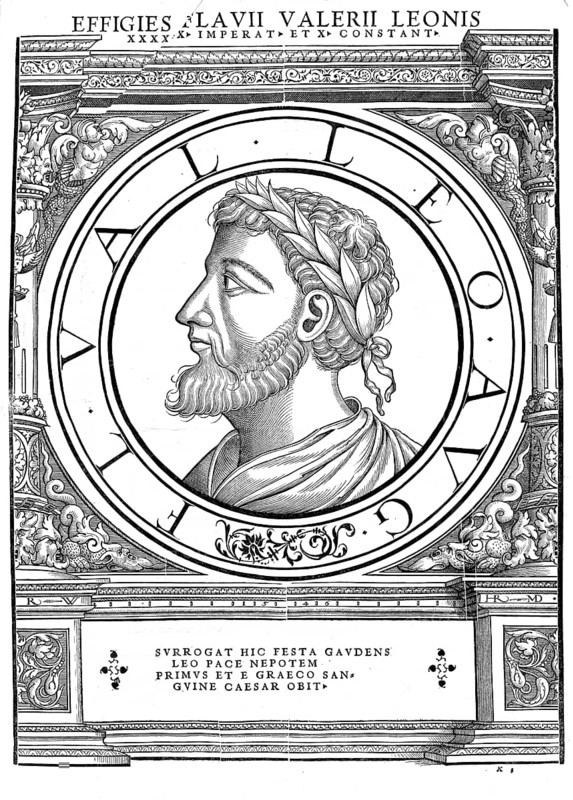 Leo I, also Leon I, the Butcher, full name Flavius Valerius Leo, (born around 401, died 18 January 474 in Constantinople), was emperor of the late antique Eastern Roman Empire from 7 February 457 until his death in 474, authentic, digitally restored reproduction from a 19th century original, record date not stated