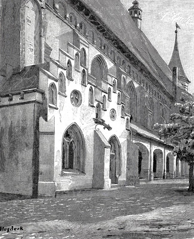 The Stoa Kantiana and the tomb of Kant, at the cathedral, Königsberg in East Prussia, in 1890, Germany, today Kaliningrad in Russia, Historical, authentic, digitally restored reproduction from a 19th century original, Record date not stated