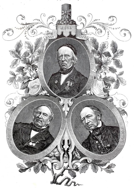 The founders of the fraternity Arminia on the Burgkeller, 1880, Jena, Germany, Historical, authentic, digitally restored reproduction from a 19th century original, Record date not stated