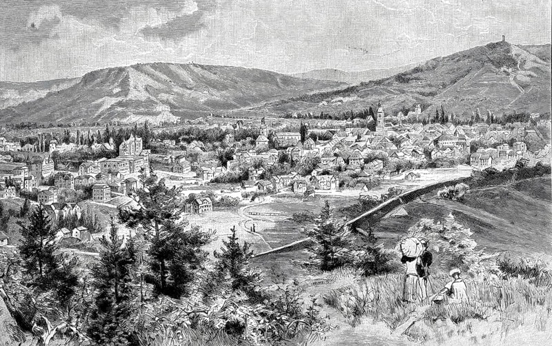 View of the city of Jena in 1890, Thuringia, Germany, Historical, authentic, digitally restored reproduction from a 19th century original, Record date not stated