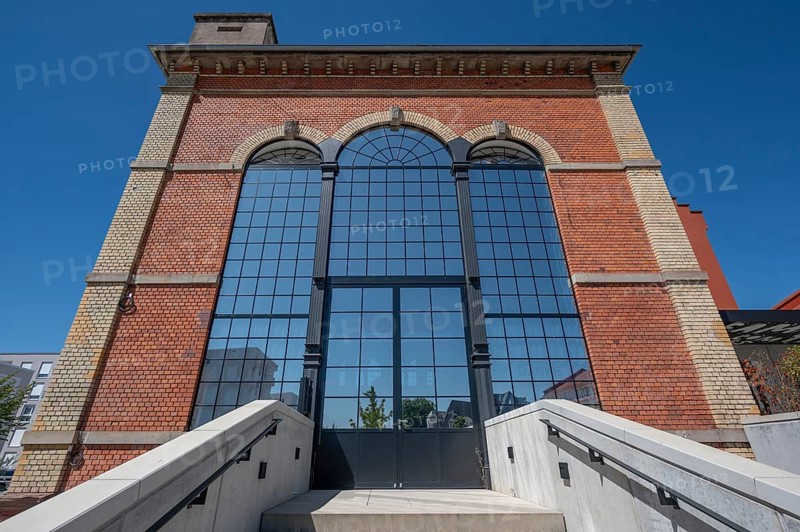 Artist Stefan Strumbel's studio in a former, historic boiler house of a brewery, Offenburg, Baden-Württemberg, Germany
