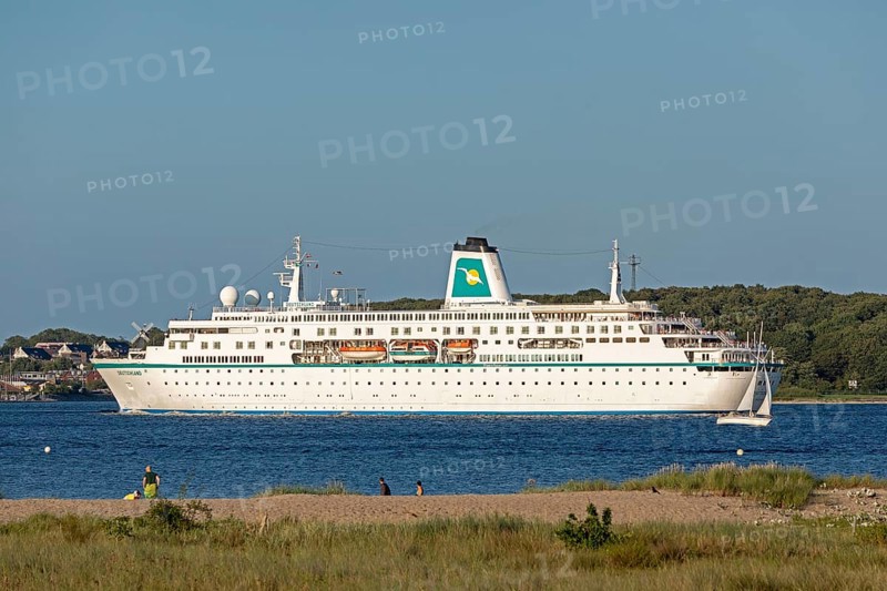 Cruise ship Germany, Laboe, Kiel Fjord, Schleswig-Holstein, Germany
