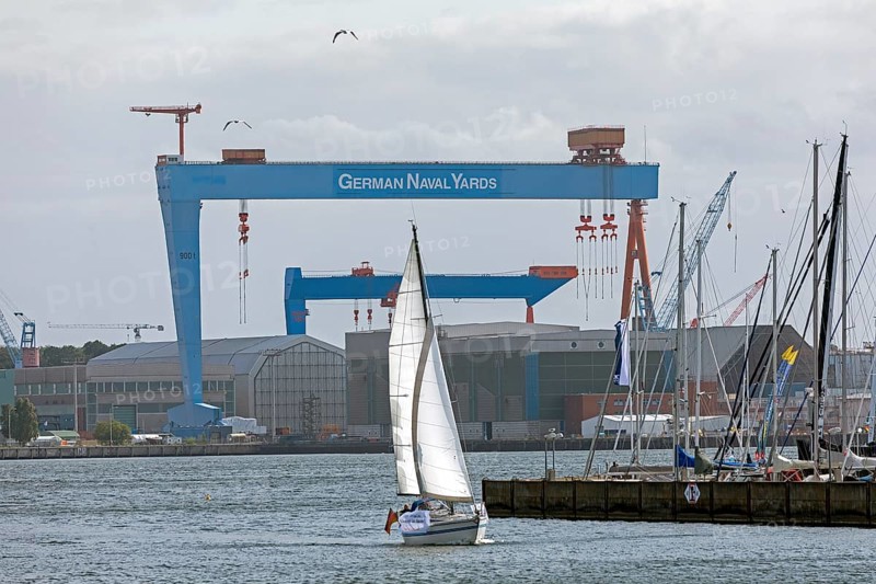 German Naval Yards, Sailboat, Kiel, Schleswig-Holstein, Germany