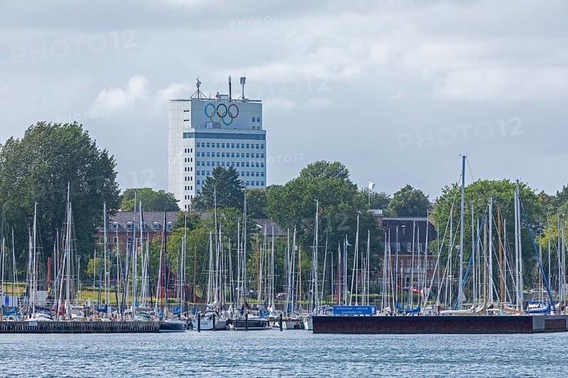 Mercator Tower, also known as the Olympic Tower, Wik sports harbour, Kiel, Schleswig-Holstein, Germany