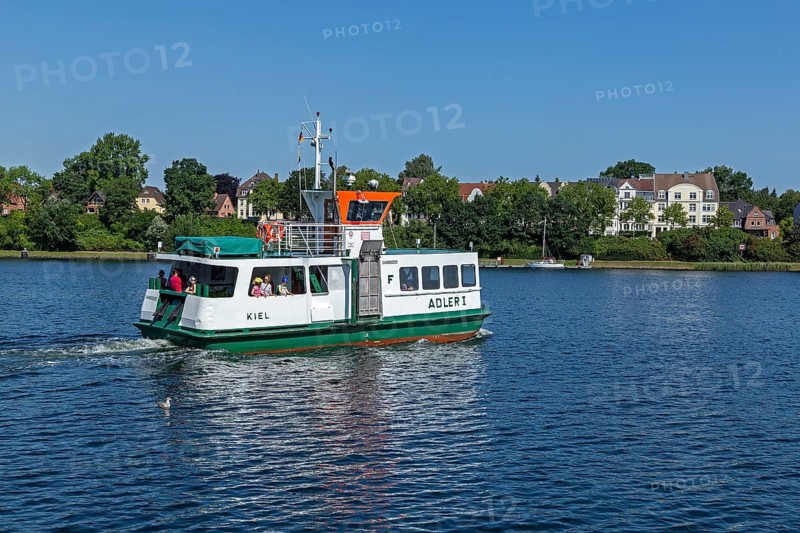 Passenger ferry Adler 1, Kiel Canal, Kiel, Schleswig-Holstein, Germany