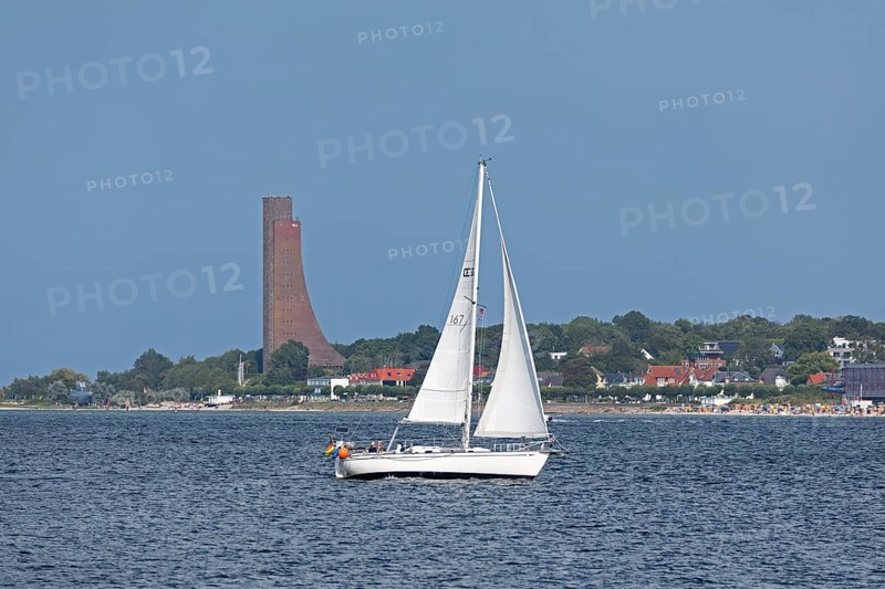 Sailboat, Naval Memorial, Laboe, Kiel Fjord, Schleswig-Holstein, Germany