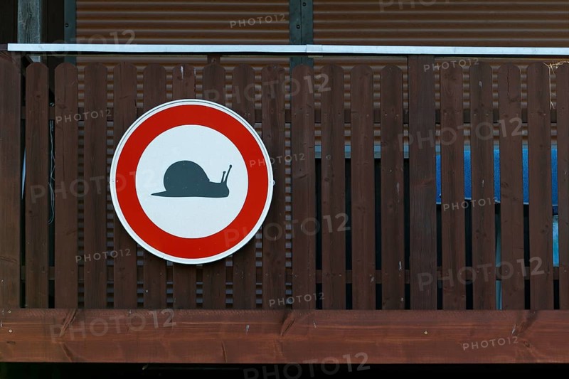 Funny sign on a boat shed, Müritz National Park, Mecklenburg-Western Pomerania, Germany